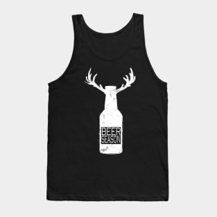 Beer Season Beer Bottle With Deer Antler Funny Beer Drinker Tank Top